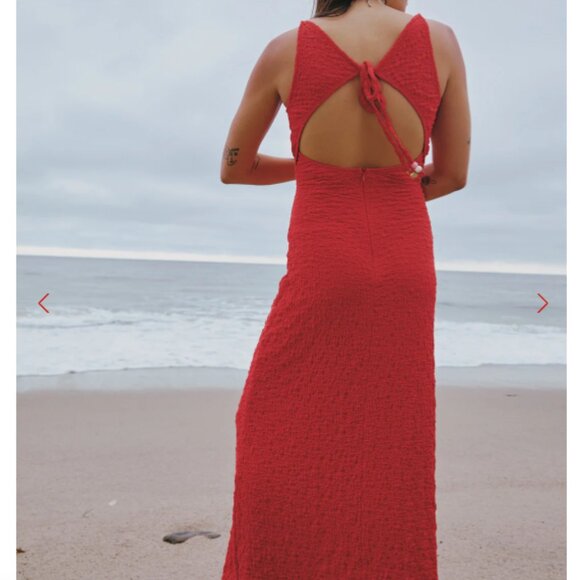 Maya Dress Lisa Says Gah - pepper red - crinkle fabric - Picture 3 of 4